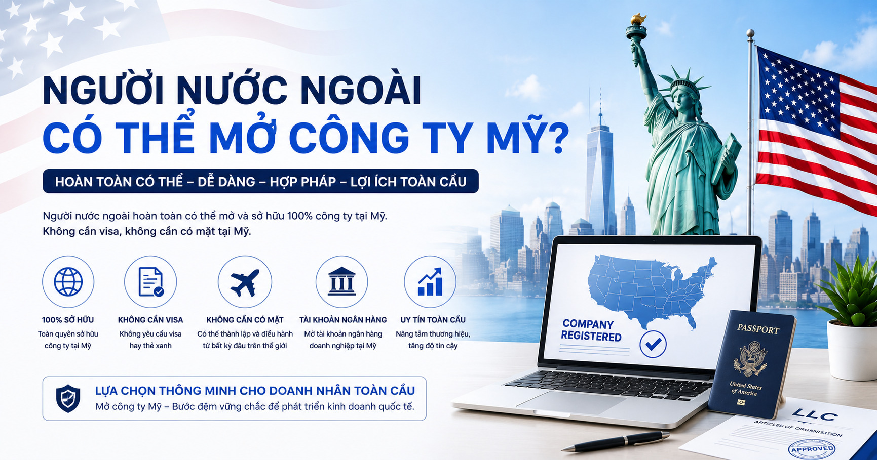 THÀNH LẬP CÔNG TY Ở MỸ