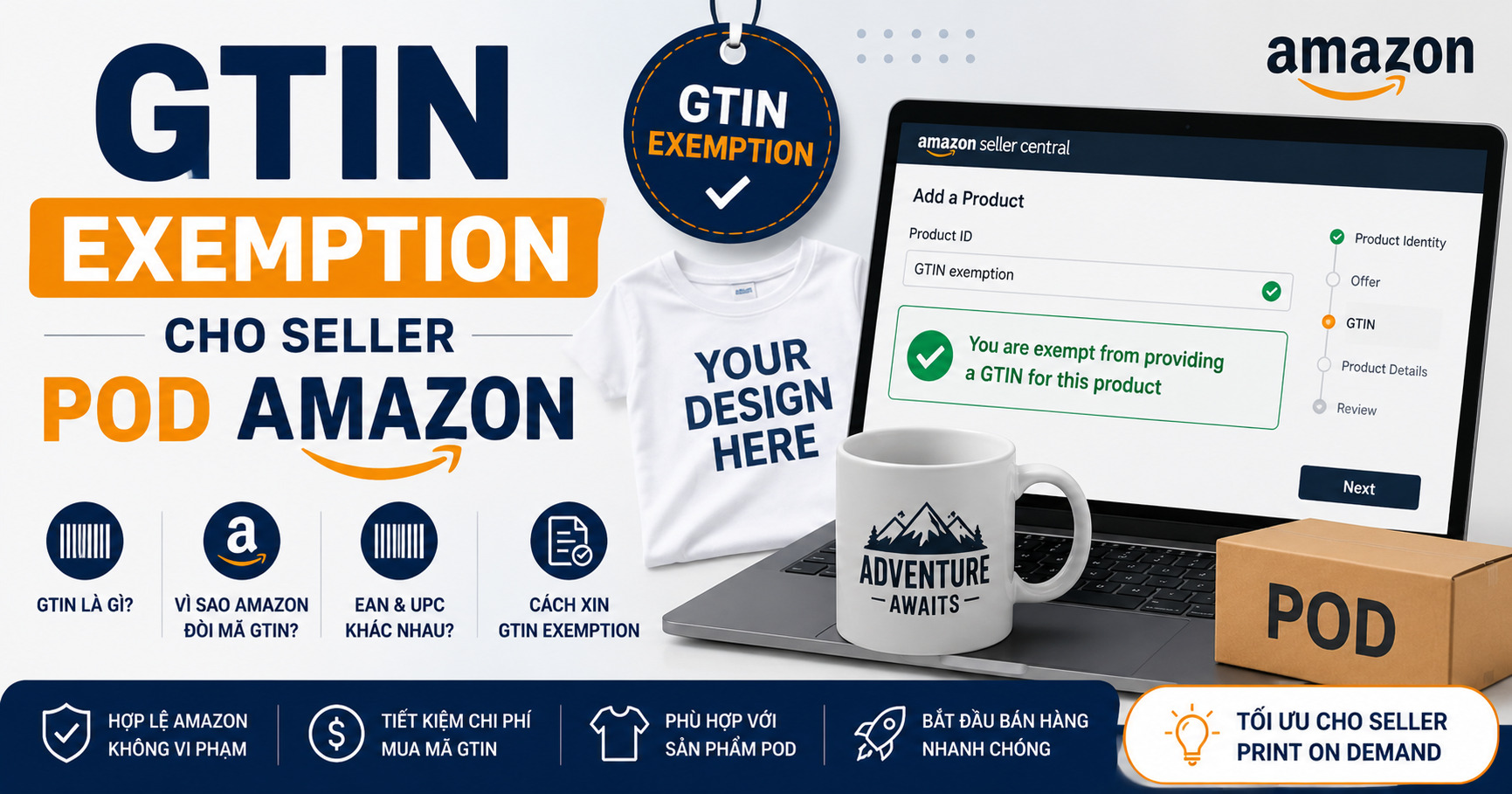 Amazon POD Có Cần GTIN Không?