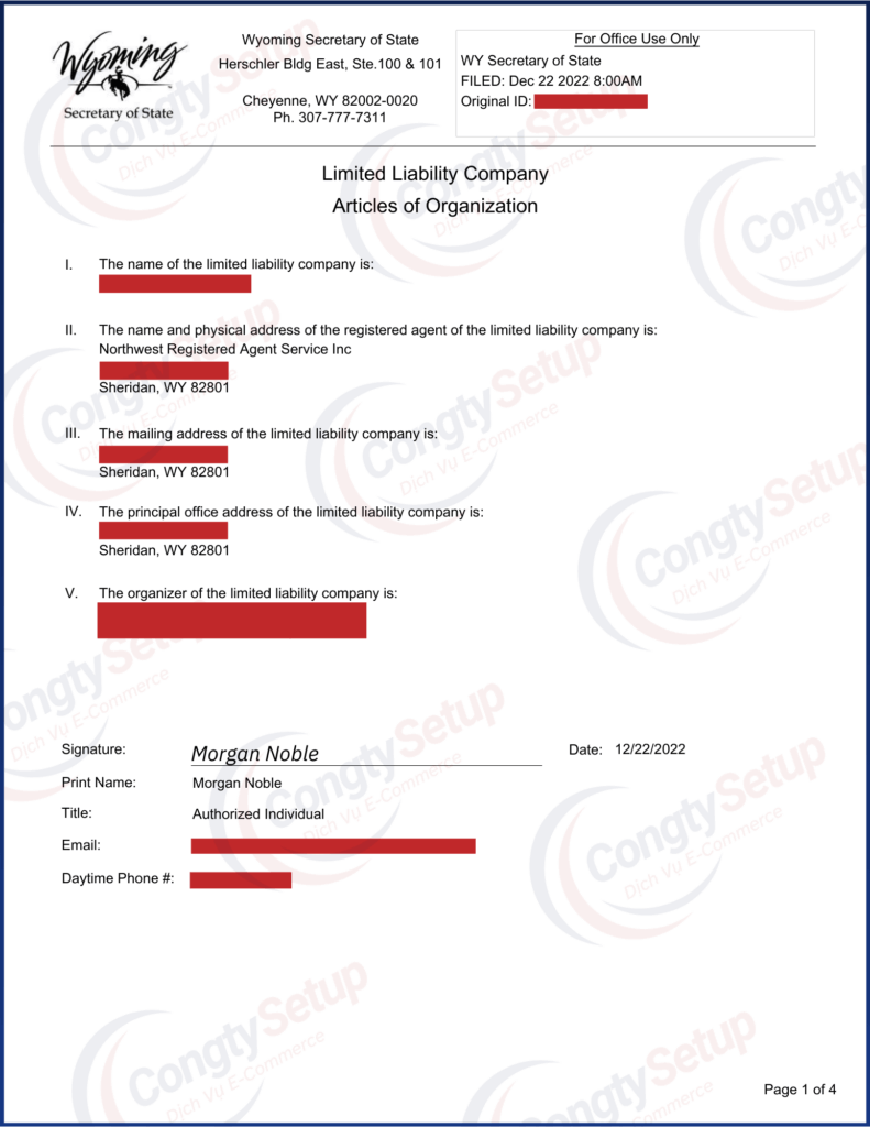 Thành Lập Công Ty Tại Mỹ – Wyoming