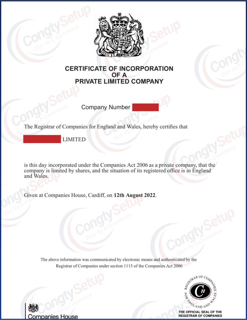 Thành Lập Công Ty LTD Tại Anh