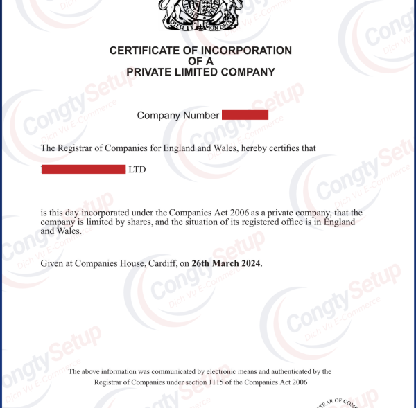 Đăng Ký Công Ty LTD tại Anh Quốc