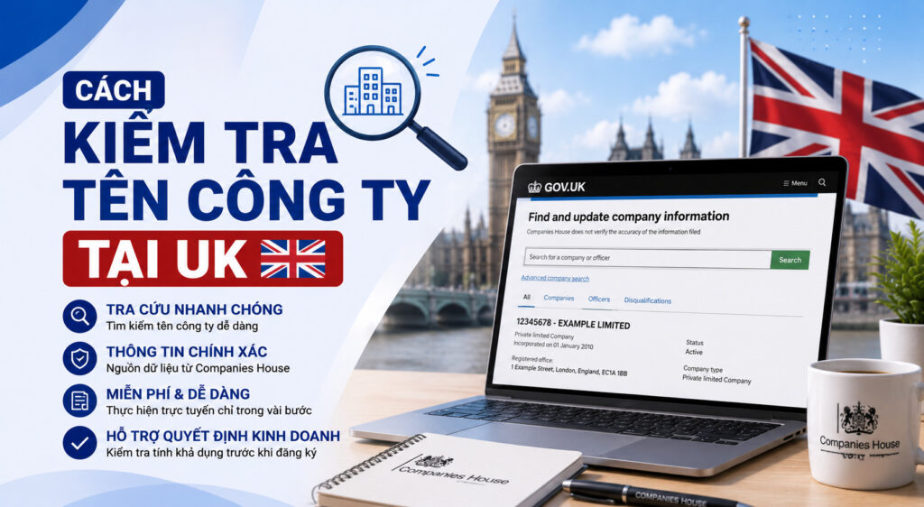 Cách kiểm tra tên công ty tại Anh