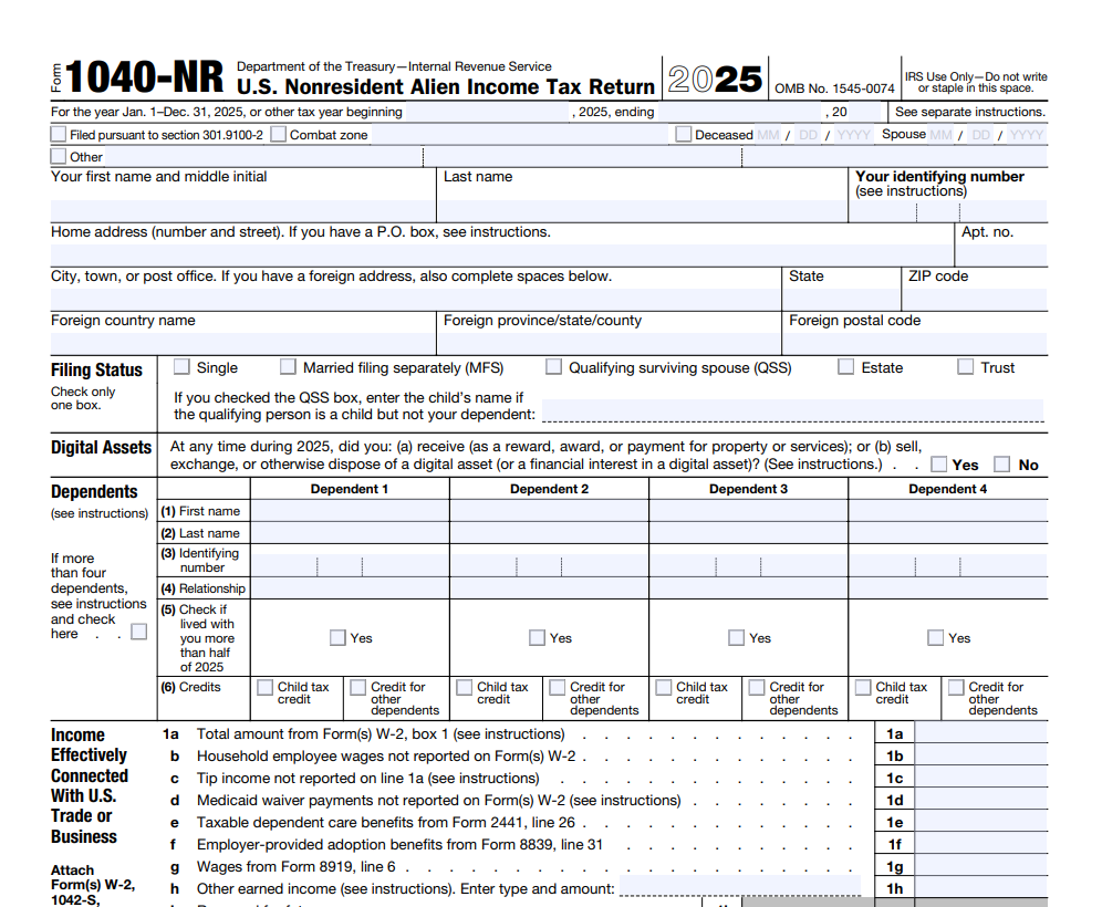 Form 1040-NR