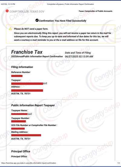 Khai Franchise Tax cho LLC tại Mỹ
