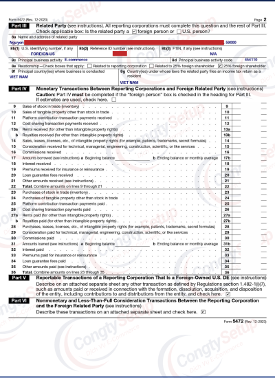 Khai thuế Form 1120 & 5472 cho LLC tại Mỹ